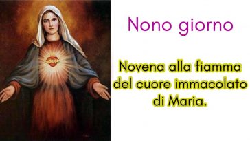 Novena alla fiamma del cuore immacolato di Maria - nono Giorno